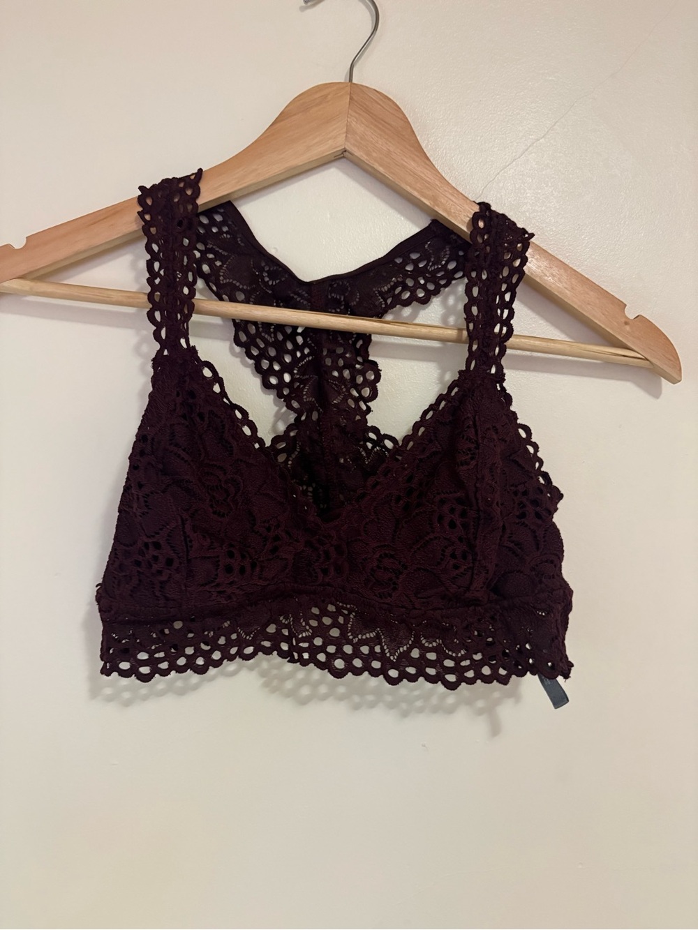 Aerie Lace Bralette - Deep Burgundy - Medium Racerback